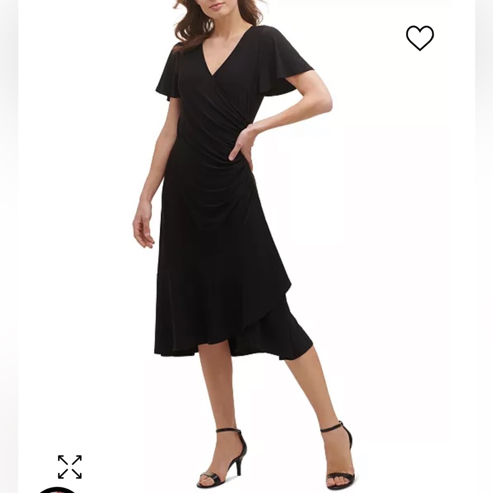 NWT KENSIE flutter sleeve midi dress